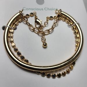 H&M | 2-pack Gold Colored Metal Bracelets